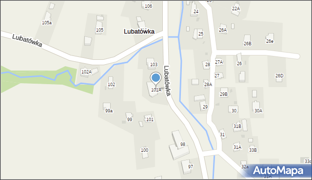 Lubatówka, Lubatówka, 101A, mapa Lubatówka