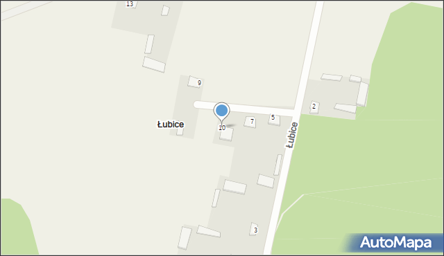 Łubice, Łubice, 10, mapa Łubice