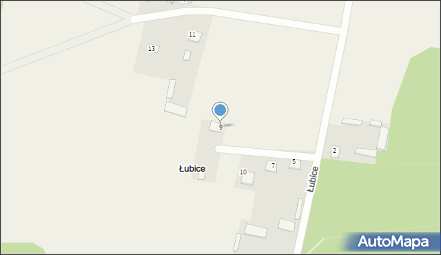 Łubice, Łubice, 9, mapa Łubice