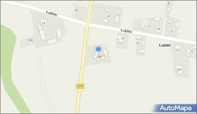 Łubiec, Łubiec, 13A, mapa Łubiec
