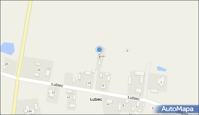 Łubiec, Łubiec, 8, mapa Łubiec