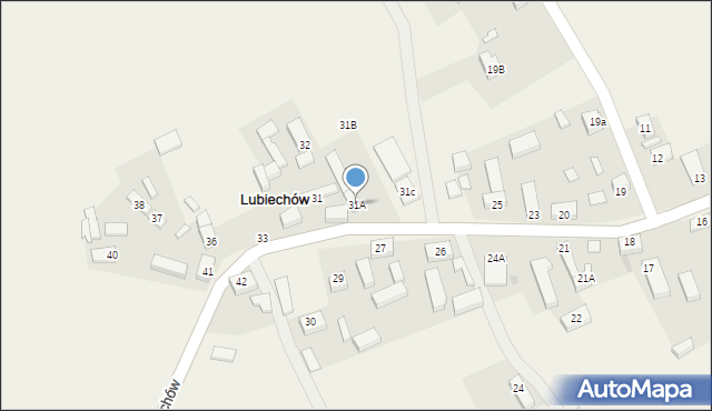 Lubiechów, Lubiechów, 31A, mapa Lubiechów