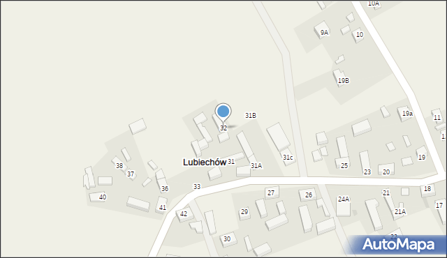 Lubiechów, Lubiechów, 32, mapa Lubiechów