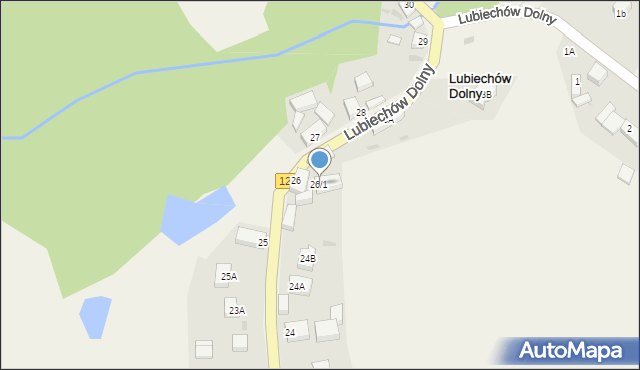 Lubiechów Dolny, Lubiechów Dolny, 26/1, mapa Lubiechów Dolny