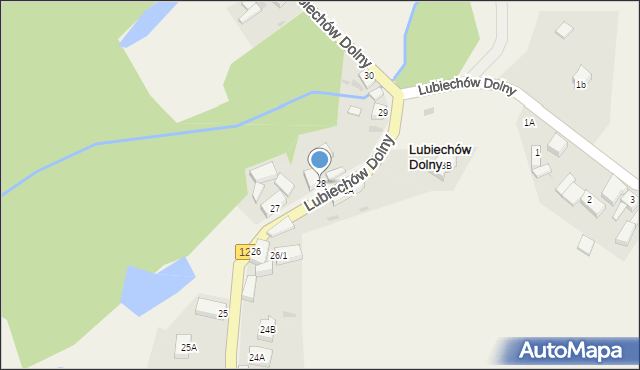 Lubiechów Dolny, Lubiechów Dolny, 28, mapa Lubiechów Dolny