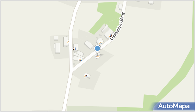Lubiechów Górny, Lubiechów Górny, 26, mapa Lubiechów Górny