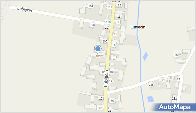 Lubięcin, Lubięcin, 105, mapa Lubięcin