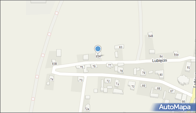 Lubięcin, Lubięcin, 83A, mapa Lubięcin