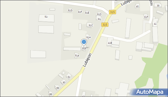 Lubięcin, Lubięcin, 91b, mapa Lubięcin