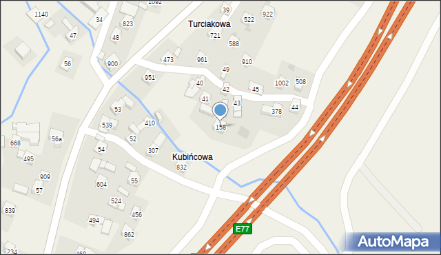 Lubień, Lubień, 158, mapa Lubień