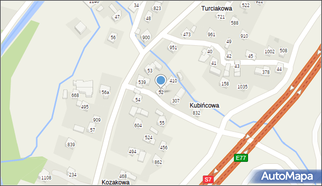 Lubień, Lubień, 52, mapa Lubień