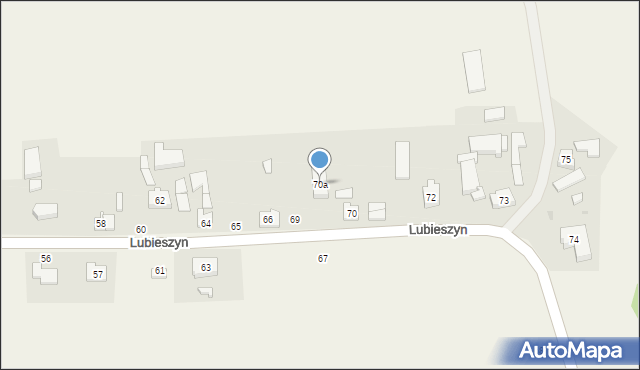 Lubieszyn, Lubieszyn, 70a, mapa Lubieszyn