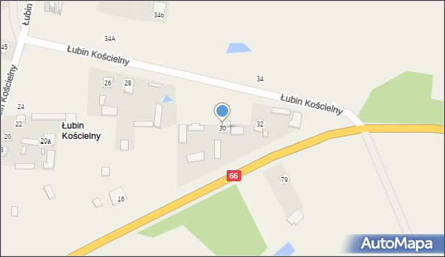 Łubin Kościelny, Łubin Kościelny, 30, mapa Łubin Kościelny