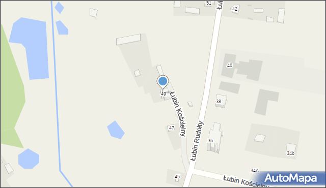 Łubin Kościelny, Łubin Kościelny, 49, mapa Łubin Kościelny