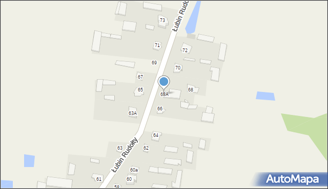 Łubin Kościelny, Łubin Kościelny, 68A, mapa Łubin Kościelny