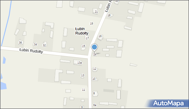 Łubin Rudołty, Łubin Rudołty, 14, mapa Łubin Rudołty