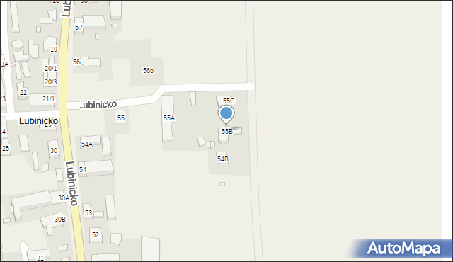 Lubinicko, Lubinicko, 55B, mapa Lubinicko