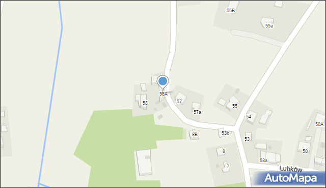 Lubków, Lubków, 58A, mapa Lubków