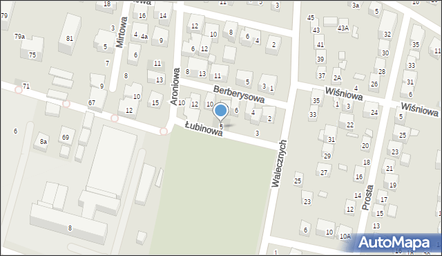 Lublin, Łubinowa, 5, mapa Lublina