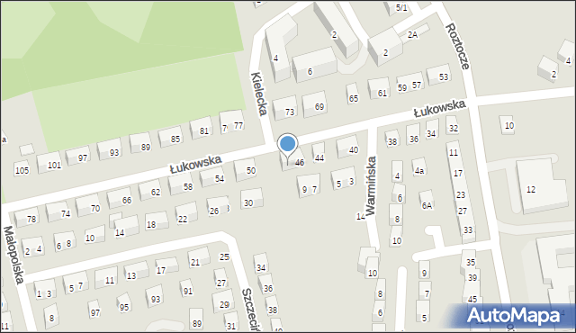 Lublin, Łukowska, 48, mapa Lublina