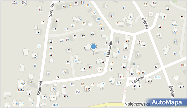 Lublin, Lubuszan, 7, mapa Lublina
