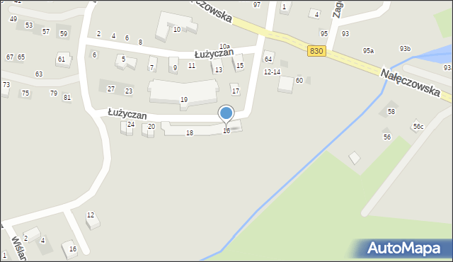 Lublin, Łużyczan, 16, mapa Lublina