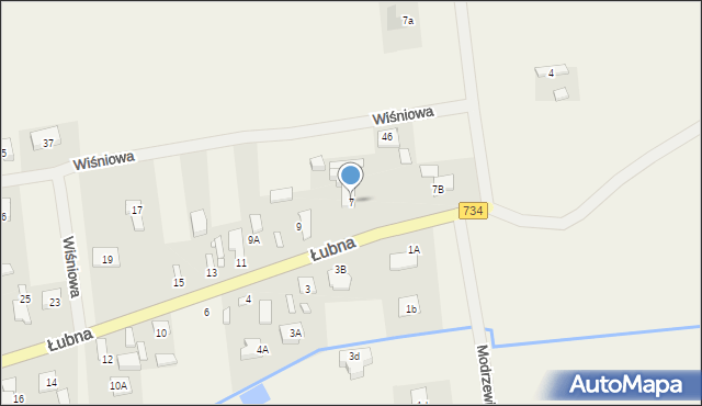 Łubna, Łubna, 7, mapa Łubna