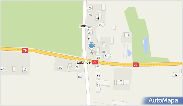 Łubnice, Łubnice, 90, mapa Łubnice