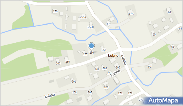 Łubno, Łubno, 256, mapa Łubno