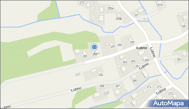 Łubno, Łubno, 259, mapa Łubno