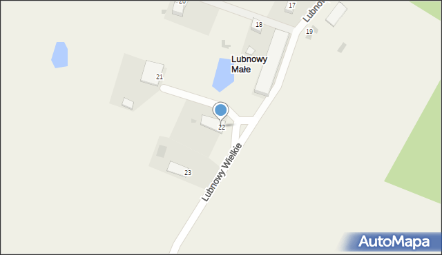 Lubnowy Małe, Lubnowy Małe, 22, mapa Lubnowy Małe