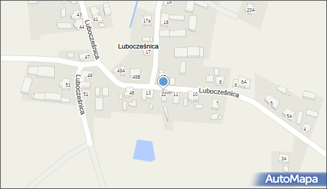 Lubocześnica, Lubocześnica, 12, mapa Lubocześnica