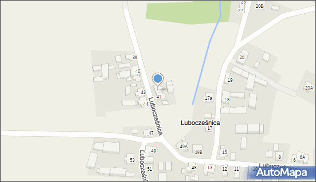 Lubocześnica, Lubocześnica, 41a, mapa Lubocześnica