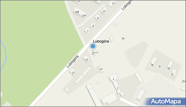 Lubogóra, Lubogóra, 13, mapa Lubogóra