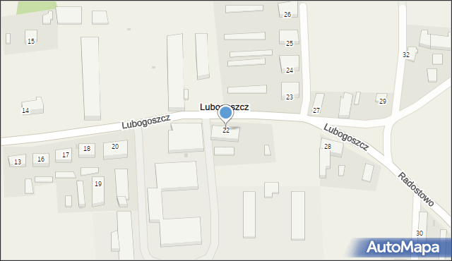 Lubogoszcz, Lubogoszcz, 22, mapa Lubogoszcz