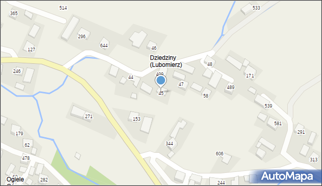 Lubomierz, Lubomierz, 45, mapa Lubomierz