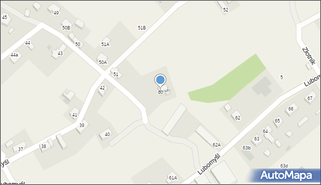 Lubomyśl, Lubomyśl, 60, mapa Lubomyśl