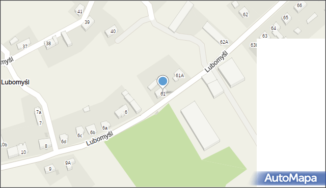 Lubomyśl, Lubomyśl, 61, mapa Lubomyśl