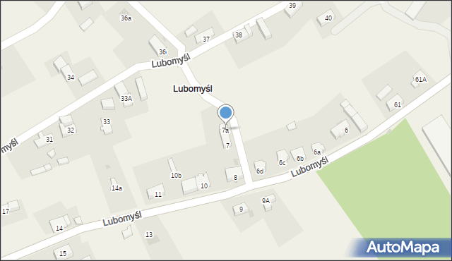 Lubomyśl, Lubomyśl, 7a, mapa Lubomyśl