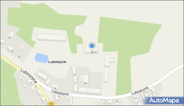 Luboszyce, Luboszyce, 15, mapa Luboszyce