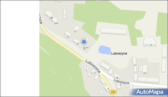 Luboszyce, Luboszyce, 19, mapa Luboszyce