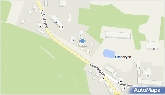 Luboszyce, Luboszyce, 20, mapa Luboszyce