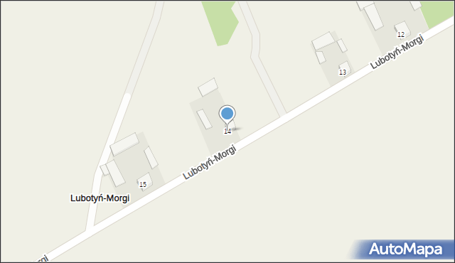 Lubotyń-Morgi, Lubotyń-Morgi, 14, mapa Lubotyń-Morgi