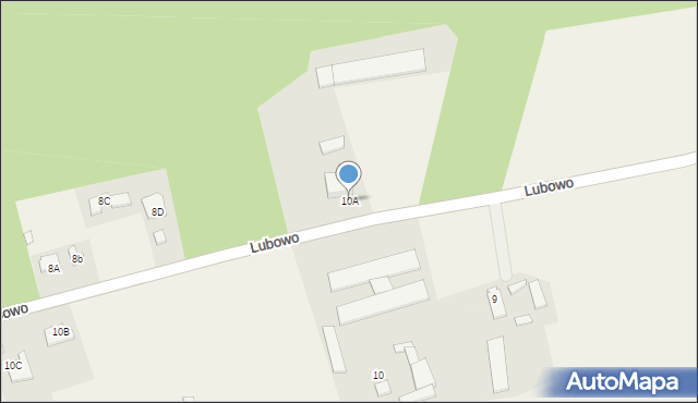 Lubowo, Lubowo, 10A, mapa Lubowo