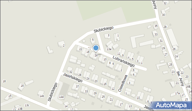 Lubraniec, Lubrańskiego Jana, bp., 14, mapa Lubraniec