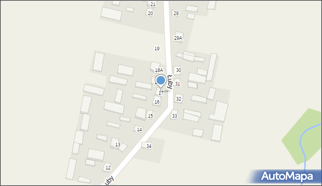 Łuby, Łuby, 17, mapa Łuby