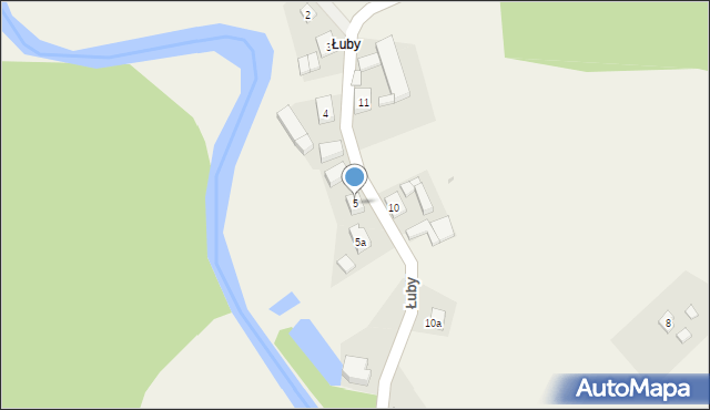 Łuby, Łuby, 5, mapa Łuby