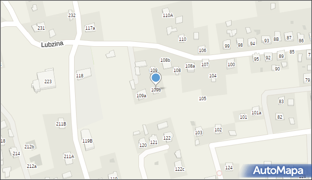 Lubzina, Lubzina, 109b, mapa Lubzina