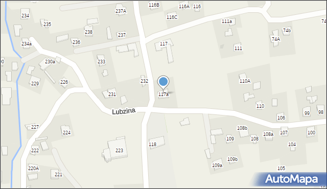 Lubzina, Lubzina, 117a, mapa Lubzina