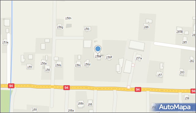Lubzina, Lubzina, 156e, mapa Lubzina